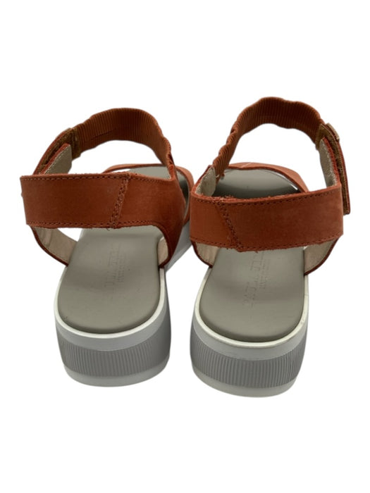 Paula Urban Shoe Size 39 White & Brown Leather Ankle Strap Wedge Sandals White & Brown / 39