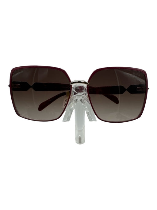 Pucci Pink Metal Oversized Square Sunglasses Pink