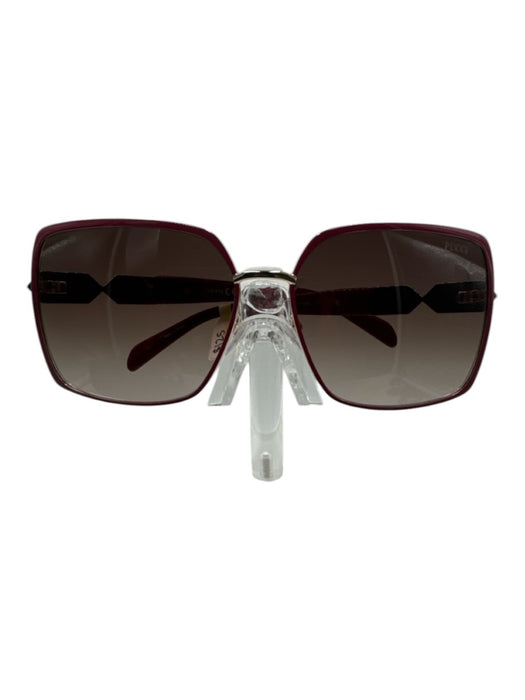 Pucci Pink Metal Oversized Square Sunglasses Pink