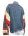 Wren + Glory Size S Blue, Red & Cream Cotton Blend Knit Sleeve Button Up Jacket Blue, Red & Cream / S