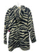 Varley Size S Green & Black Polyester Half Button Long Sleeve Tiger Print Jacket Green & Black / S