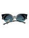 Fendi Blue & Black Metal Gradient Cat Eye Sunglasses Blue & Black