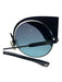 Fendi Blue & Black Metal Gradient Cat Eye Sunglasses Blue & Black