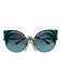 Fendi Blue & Black Metal Gradient Cat Eye Sunglasses Blue & Black