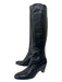 Maison Margiela Shoe Size 40.5 Black Leather Almond Toe Stacked Heel Boots Black / 40.5