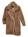 Intuition Size Small light brown Wool Fleece One Button Collar 3/4 Length Coat light brown / Small