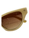 Machete Cream & Yellow Acetate Gold Tone Hardware Cat Eye case incl Sunglasses Cream & Yellow