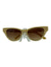 Machete Cream & Yellow Acetate Gold Tone Hardware Cat Eye case incl Sunglasses Cream & Yellow