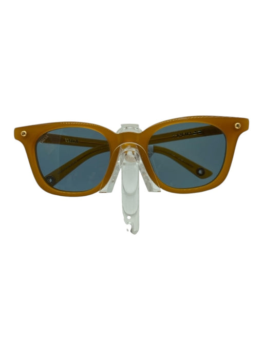 Vada Caramel Brown Acetate Blue Lens Gold Accent case incl Sunglasses Caramel Brown