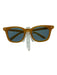 Vada Caramel Brown Acetate Blue Lens Gold Accent case incl Sunglasses Caramel Brown