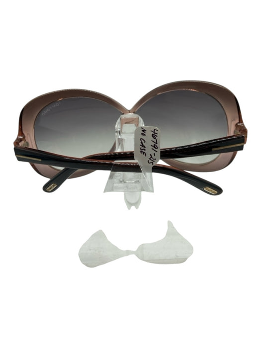 Tom Ford Clear Rose Acetate Gradient Oversize Sunglasses Clear Rose