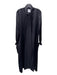 Silked London Size 6 Black Silk Long Sleeve Wrist Tie Open Front Robe Black / 6