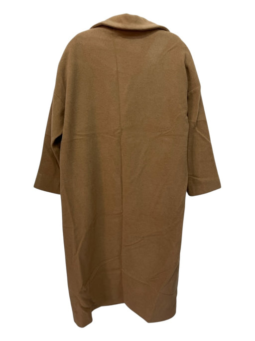 Rita Row Size S Brown Wool Button Up 3/4 Sleeve Lapel Pockets Coat Brown / S