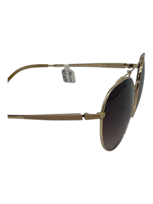 Tresor by Sama Gold Titanium Aviator Sunglasses Gold