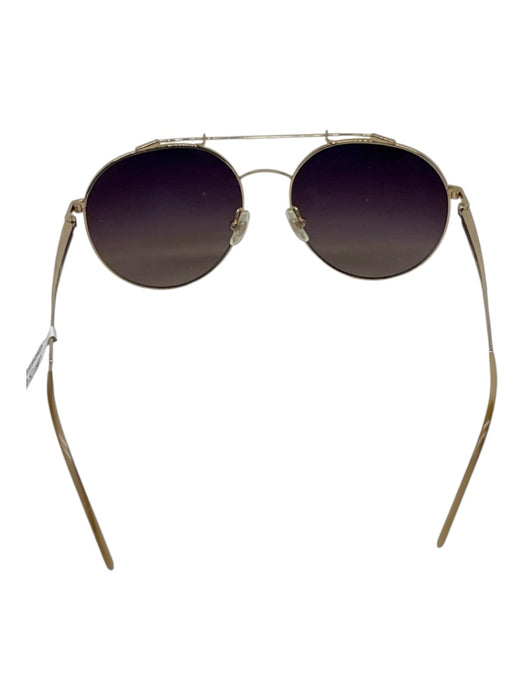 Tresor by Sama Gold Titanium Aviator Sunglasses Gold