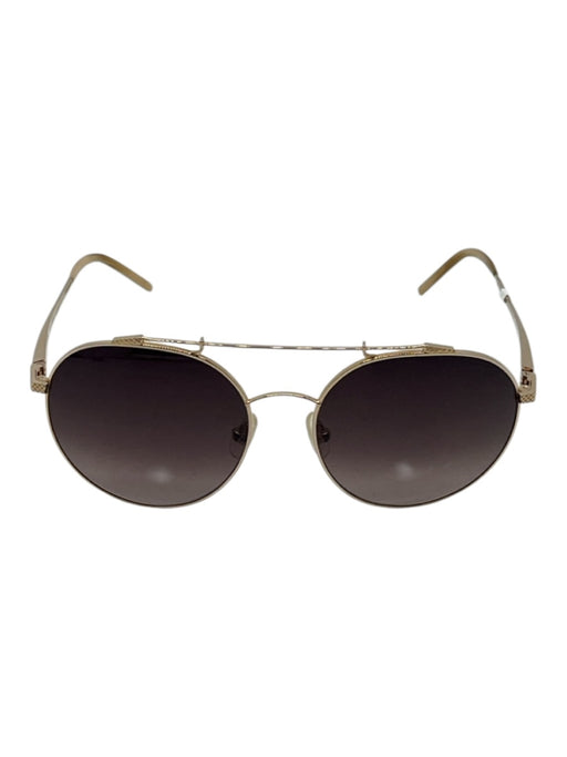 Tresor by Sama Gold Titanium Aviator Sunglasses Gold