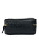 Indigolush Black Leather Crocodile Embossed Gold Hardware Zip closure Bag Black / S