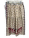 Me369 Size M/L Beige, Red, Multi Viscose Satin Snake Print Elastic Waist Skirt Beige, Red, Multi / M/L