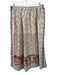 Me369 Size M/L Beige, Red, Multi Viscose Satin Snake Print Elastic Waist Skirt Beige, Red, Multi / M/L