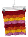 Elexiay Size S Red, Orange, Pink Cotton & Acrylic Loose Knit Scalloped Skirt Red, Orange, Pink / S