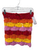 Elexiay Size S Red, Orange, Pink Cotton & Acrylic Loose Knit Scalloped Skirt Red, Orange, Pink / S