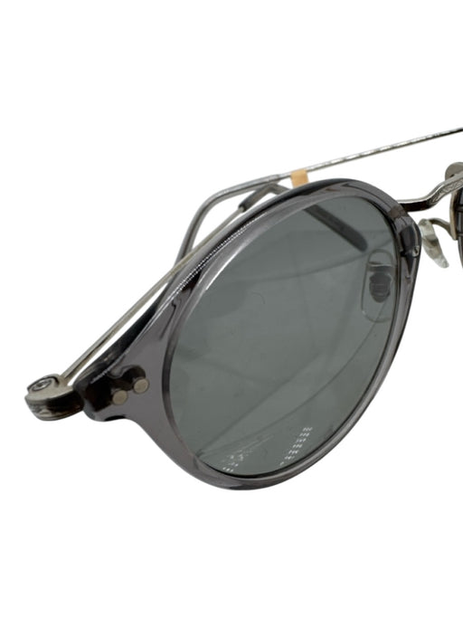 Oliver Peoples Gray Acetate & Metal Gray Lenses Round Cat Eye Sunglasses Gray