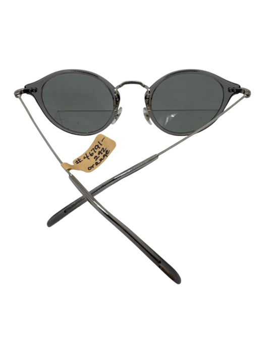 Oliver Peoples Gray Acetate & Metal Gray Lenses Round Cat Eye Sunglasses Gray