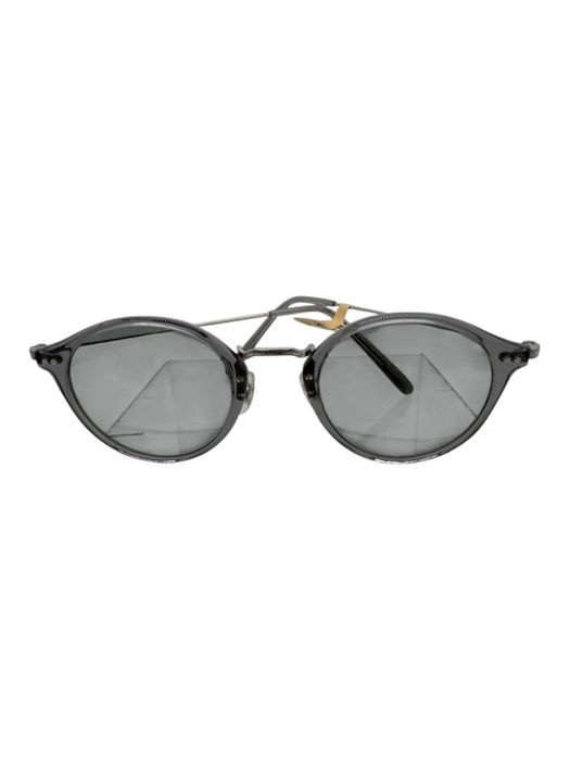 Oliver Peoples Gray Acetate & Metal Gray Lenses Round Cat Eye Sunglasses Gray