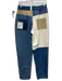 Hargan Denim Size 28 Blue, White, Tan Cotton Patchwork Colorblock Pants Blue, White, Tan / 28