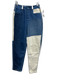 Hargan Denim Size 28 Blue, White, Tan Cotton Patchwork Colorblock Pants Blue, White, Tan / 28