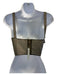 Mugler Size 44 Gray Polyurethane Translucent Cropped Adjustable straps Top Gray / 44