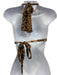 Stone Fox Swim Size S Black & Brown Nylon Blend Tiger Tie Triangle swimwear Black & Brown / S