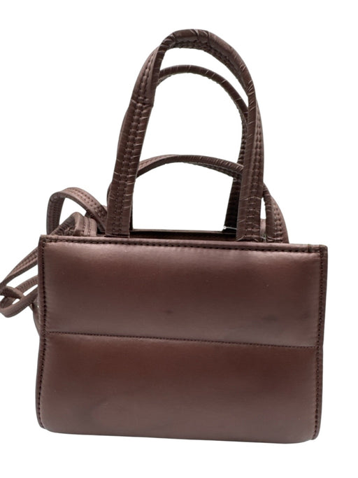 Telfar Brown Nylon Puff Logo Top Handles Crossbody Strap Bag Brown / S