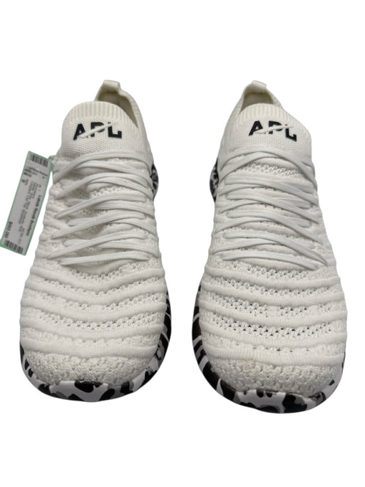 APL Shoe Size 9 White, Gray, Black Synthetic Knit Leopard Low Top Sneakers White, Gray, Black / 9