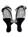 Sitrene Shoe Size 39 Black Satin Upper Leather Ankle Strap Embellished Sandals Black / 39