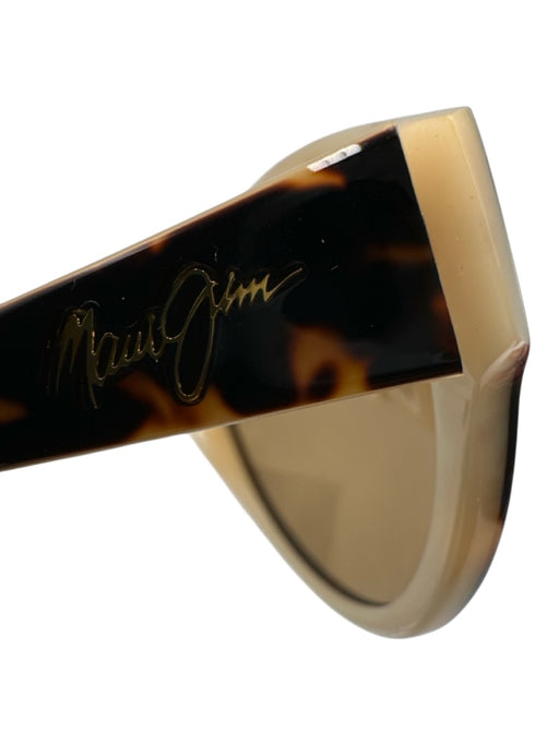 Maui Jim Brown & Black Acetate Tortoiseshell Cat Eye Sunglasses Brown & Black