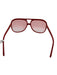 Valley Red Acetate Gradient Brow Bar Aviator Sunglasses Red
