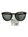 Keith James Black Polarized Round Sunglasses Black