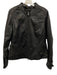 Harley Davidson Size L Black Goat Leather Studded Embroidered Logo Zip Up Jacket Black / L