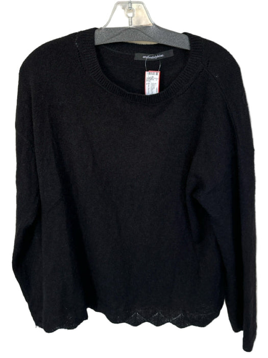 Atelier Delphine Size L Black Baby Alpaca Blend Long Sleeve Knit Sweater