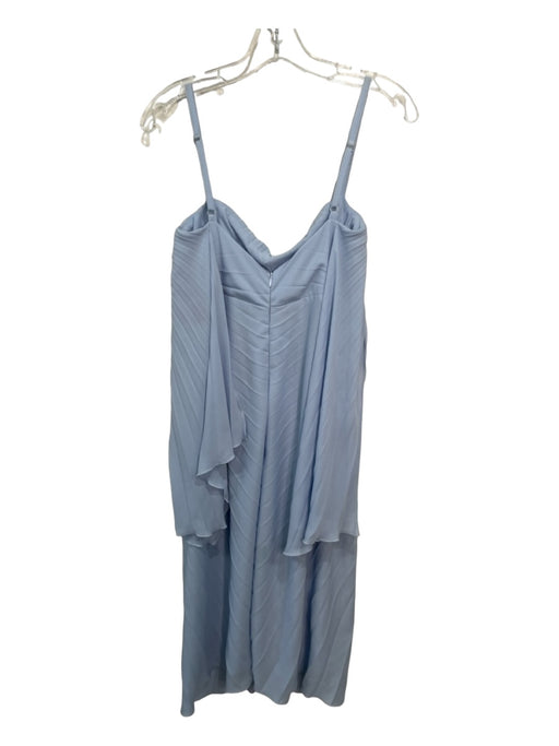 Georgia Hardinge Size 10 Light Blue PES Pleated Spaghetti Strap Midi Dress Light Blue / 10