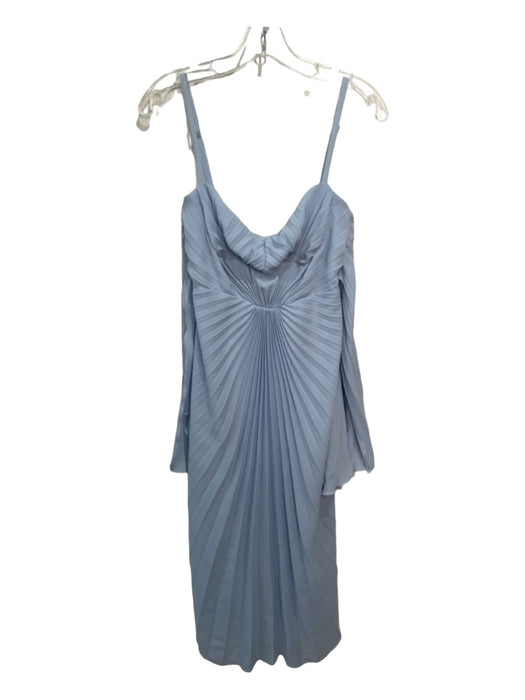 Georgia Hardinge Size 10 Light Blue PES Pleated Spaghetti Strap Midi Dress  — Labels Resale Boutique