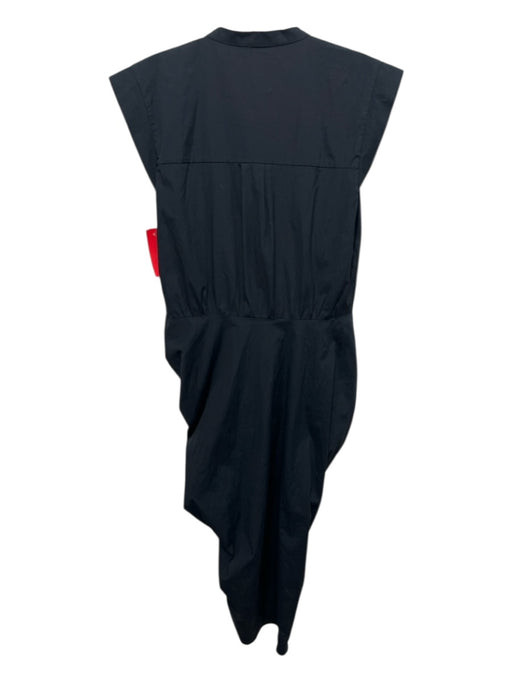 Veronica Beard Size 6 Black Cotton Button Front Poplin Sleeveless Dress Black / 6
