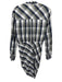 Veronica Beard Size 6 Navy Blue, White, Green Cotton Blend Plaid Dress Navy Blue, White, Green / 6