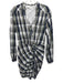 Veronica Beard Size 6 Navy Blue, White, Green Cotton Blend Plaid Dress Navy Blue, White, Green / 6
