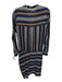 Veronica Beard Size 6 Black, Brown, White Cotton Blend Ruched Stripes Dress Black, Brown, White / 6