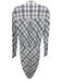 Veronica Beard Size 4 White & Blue Cotton Blend Ruched Plaid Above Knee Dress White & Blue / 4