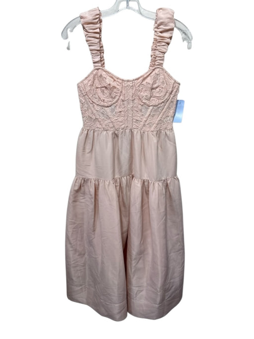 Sea New York Size 2 Light Pink Polyester Side Pockets Bustier Gathered Dress Light Pink / 2