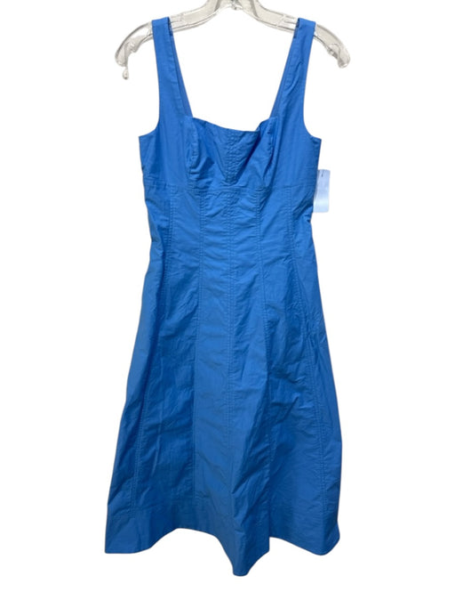 Banana Republic Size 0 Blue Cotton Blend Paneled Empire Waist Maxi Dress Blue / 0