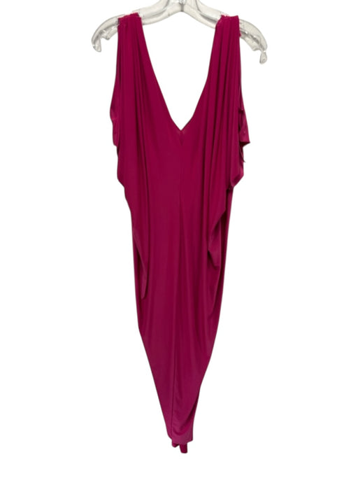 Misa Size S Hot pink Polyester V Neck Stretch Tie inc. Dress Hot pink / S